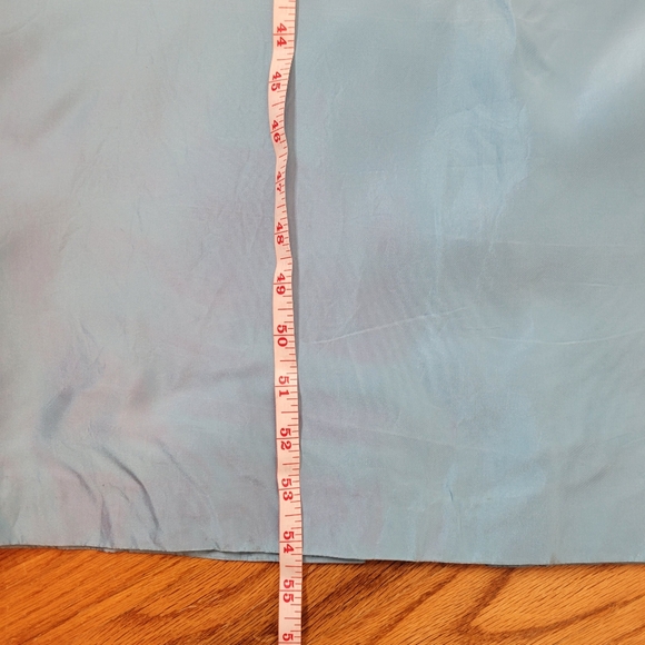 Vintage 1960s Blue Full-length Evening Gown Dress With Rose Tie Ribbon Cocktail - Picture 16 of 16